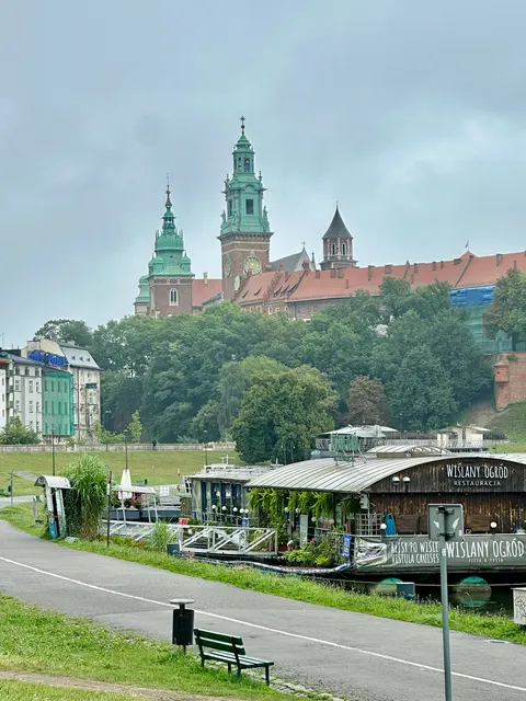 Wawel Castle beyond the river, Poland