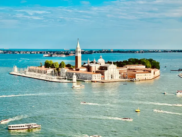 An island church in the Venetian lagoon, Italy
