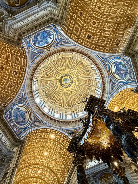 The dome above St Peter’s baldachin, Vatican City