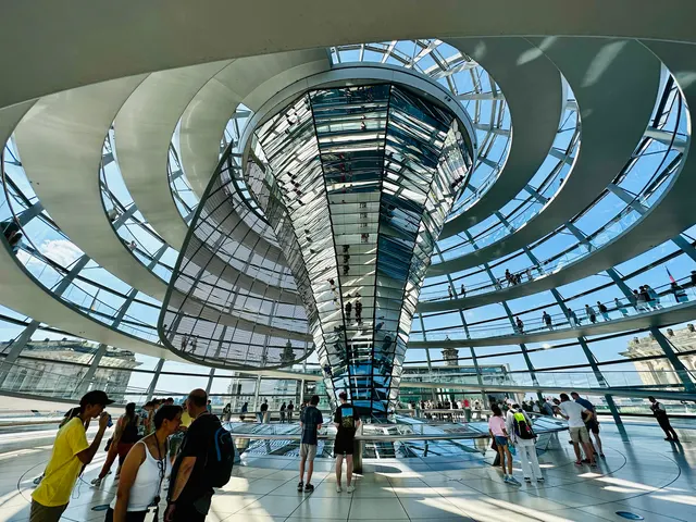 The glass dome of the Reichstag, Germany