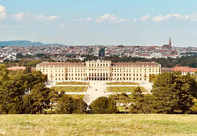Schönbrunn Palace from the hillside, Austria