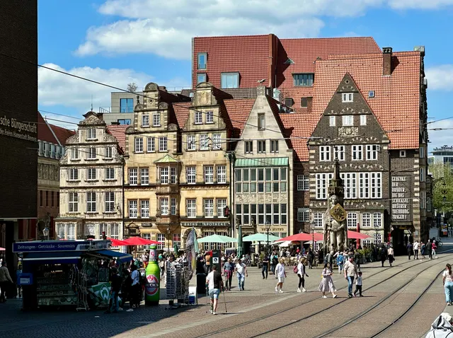 Historic gabled houses around a square, Germany