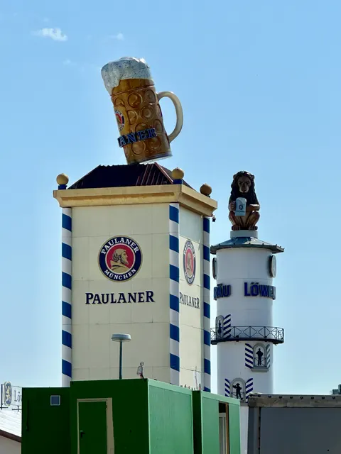 A decorated brewery tower, Germany