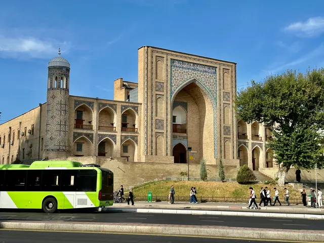 An ornate gateway in Tashkent, Uzbekistan
