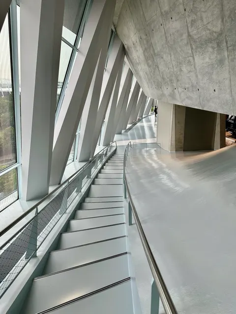 A bright gallery with sloping windows, Germany
