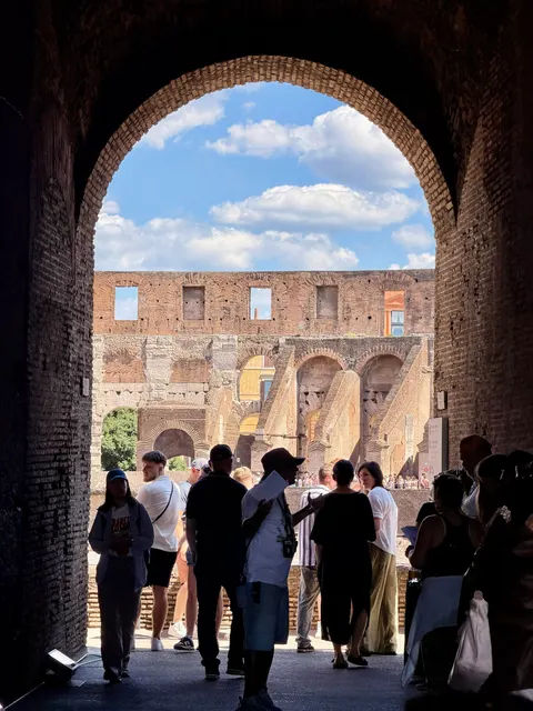 The Colosseum framed by an arch, Italy