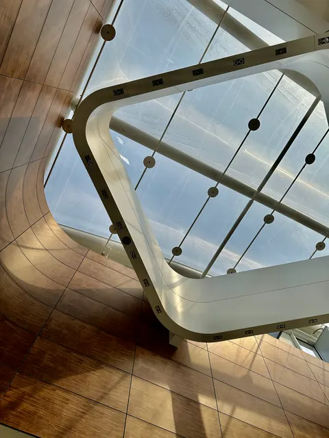 A geometric staircase from below, Switzerland