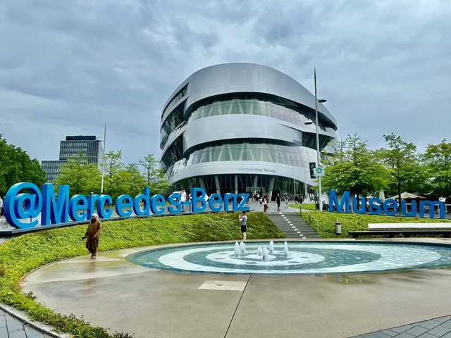 The curved Mercedes-Benz Museum, Germany