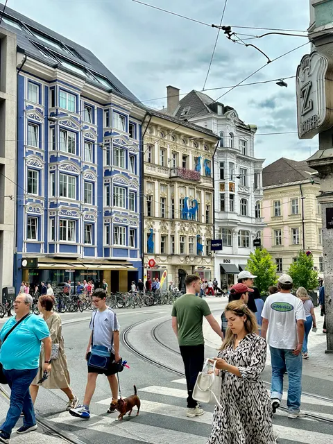 Ornate buildings around an Austrian city square, Austria