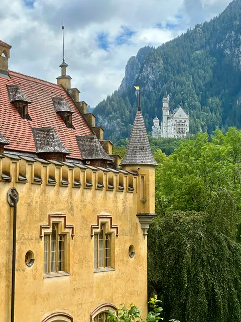 A castle beneath Alpine cliffs, Germany