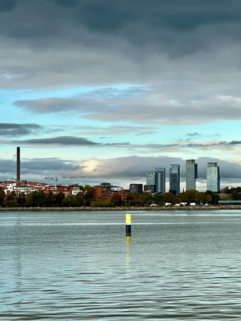 The Helsinki waterfront under evening clouds, Finland