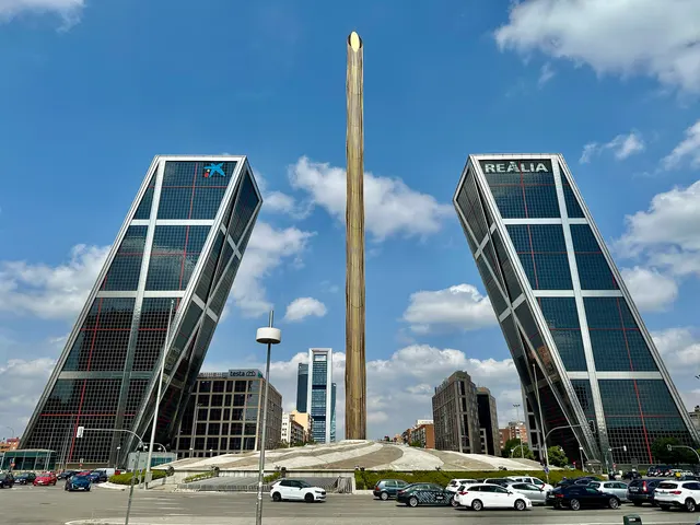 Madrid’s leaning towers and obelisk, Spain