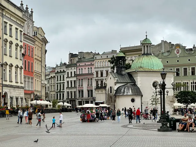 A square in Kraków, Poland
