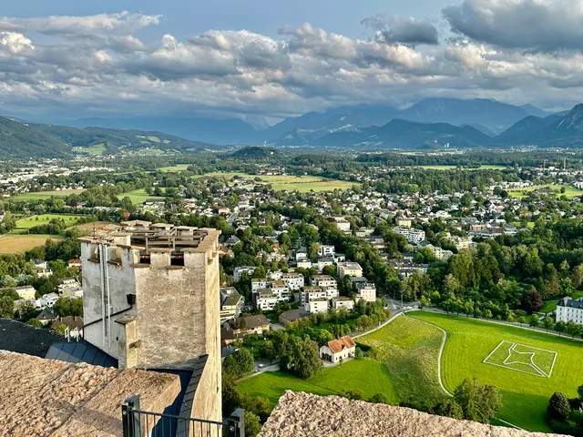 Salzburg viewed from the fortress, Austria