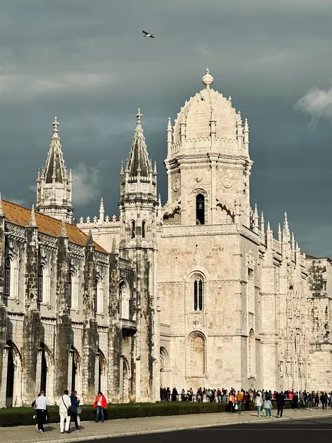 The ornate facade of Jerónimos Monastery, Portugal