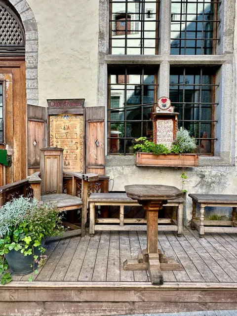 A quiet cafe terrace in Tallinn, Estonia