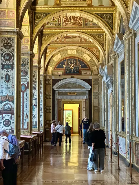A richly decorated palace corridor, Russia