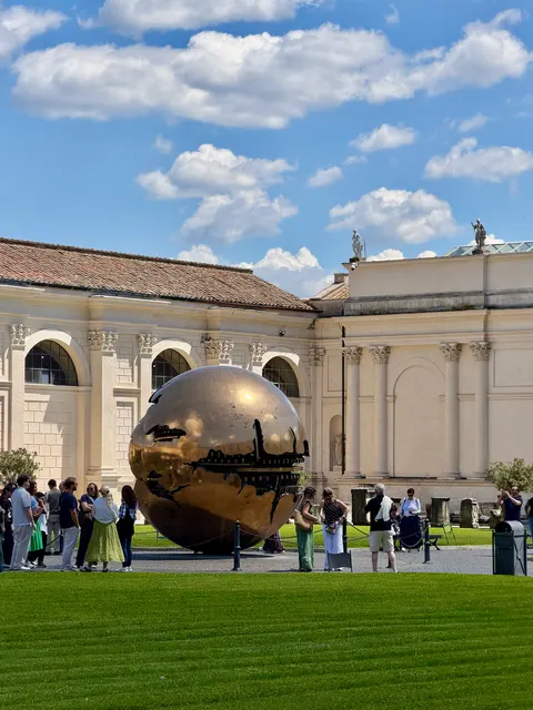 The bronze sphere in the Vatican courtyard, Vatican City