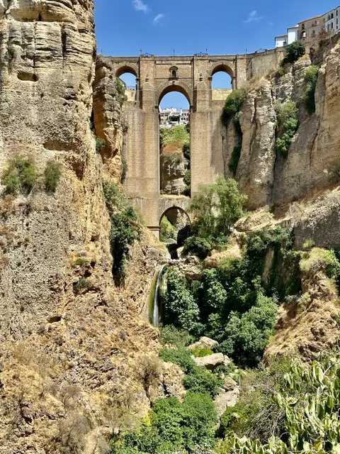 Ronda’s bridge above a deep gorge, Spain