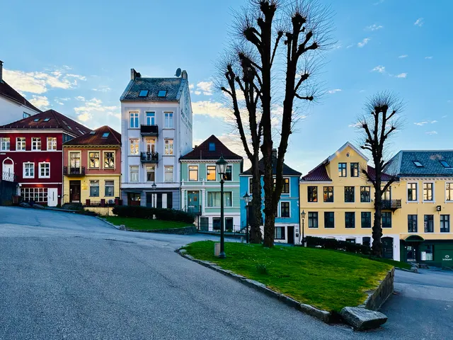 Colorful timber buildings in Bergen, Norway