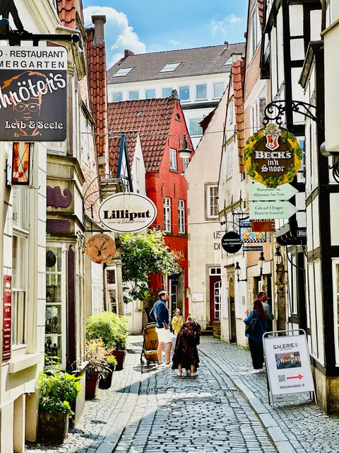 A narrow lane in Bremen, Germany