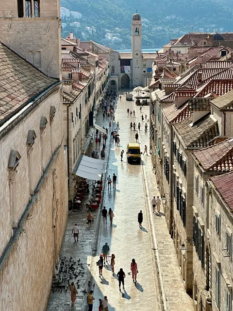 A narrow street inside Dubrovnik, Croatia