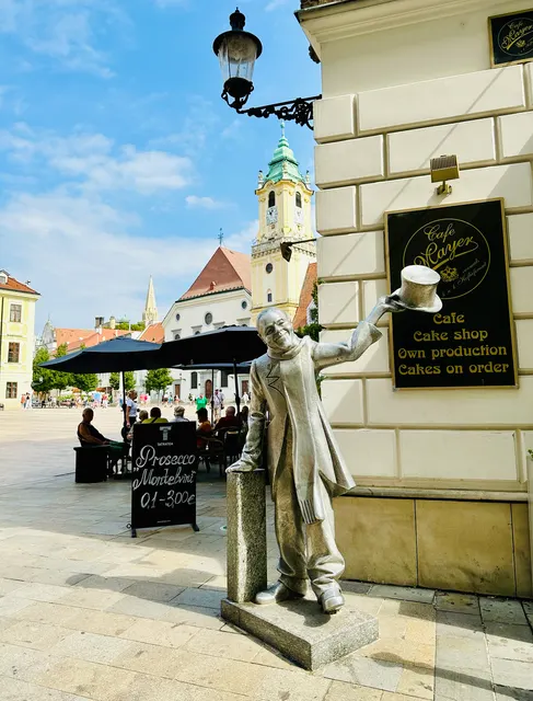 A sculpture at a street corner, Slovakia