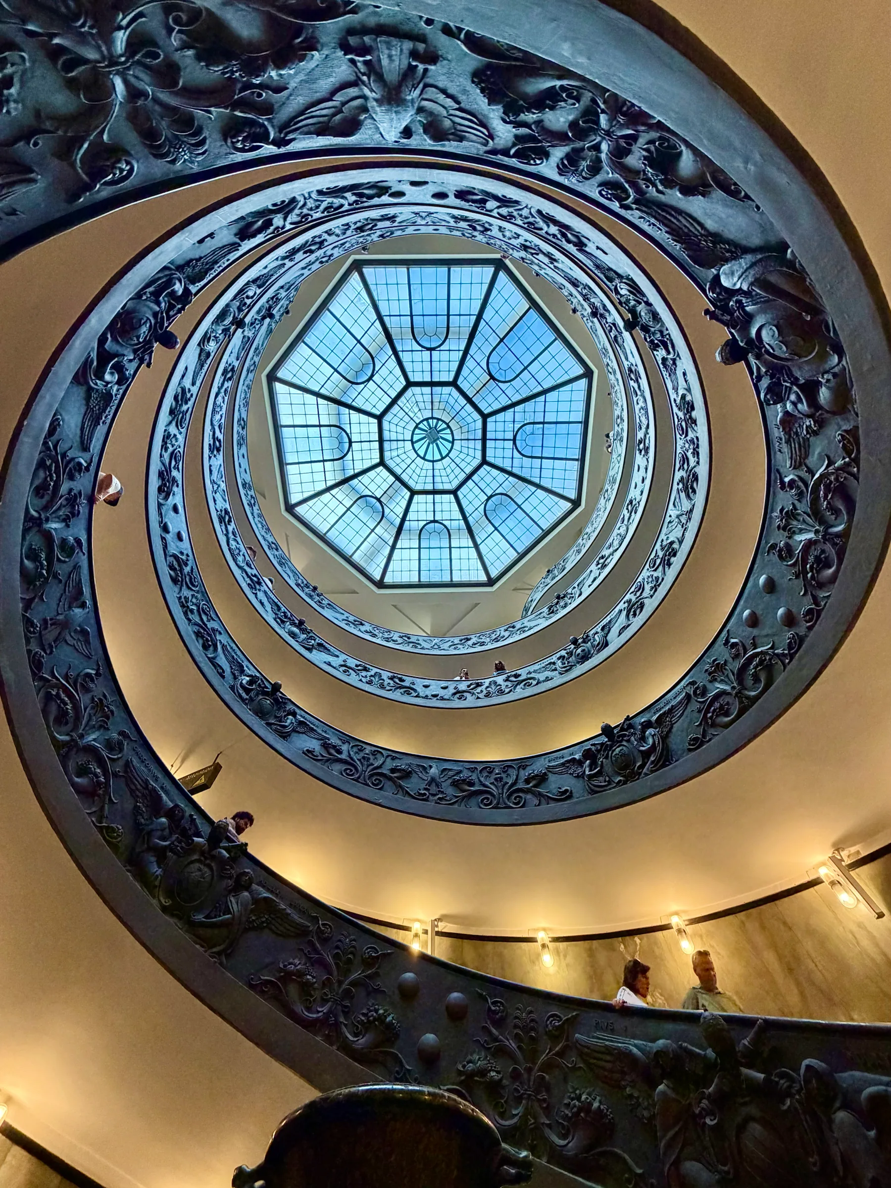 A decorative spiral staircase in the Vatican Museums, Vatican City