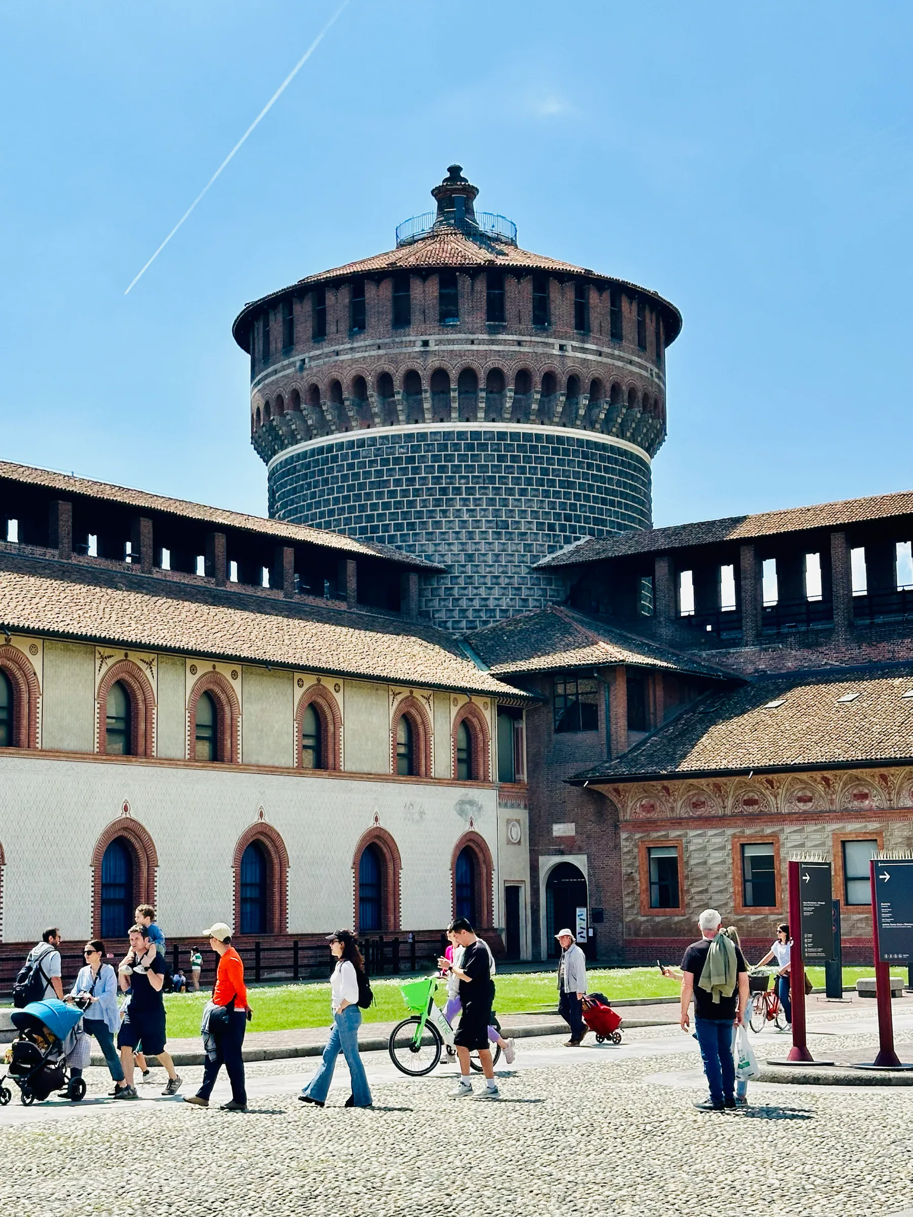 The tower of Sforza Castle, Italy