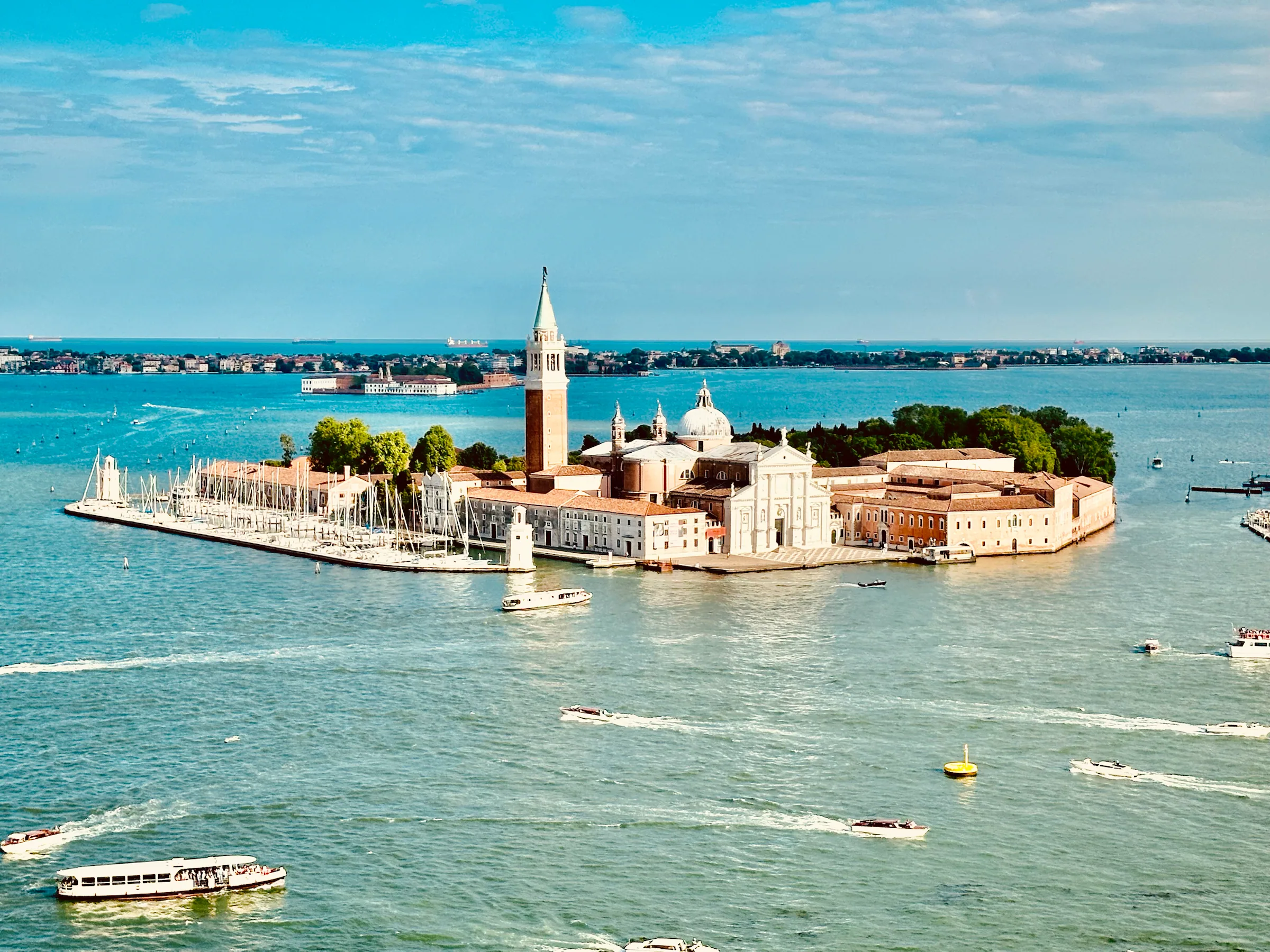 An island church in the Venetian lagoon, Italy