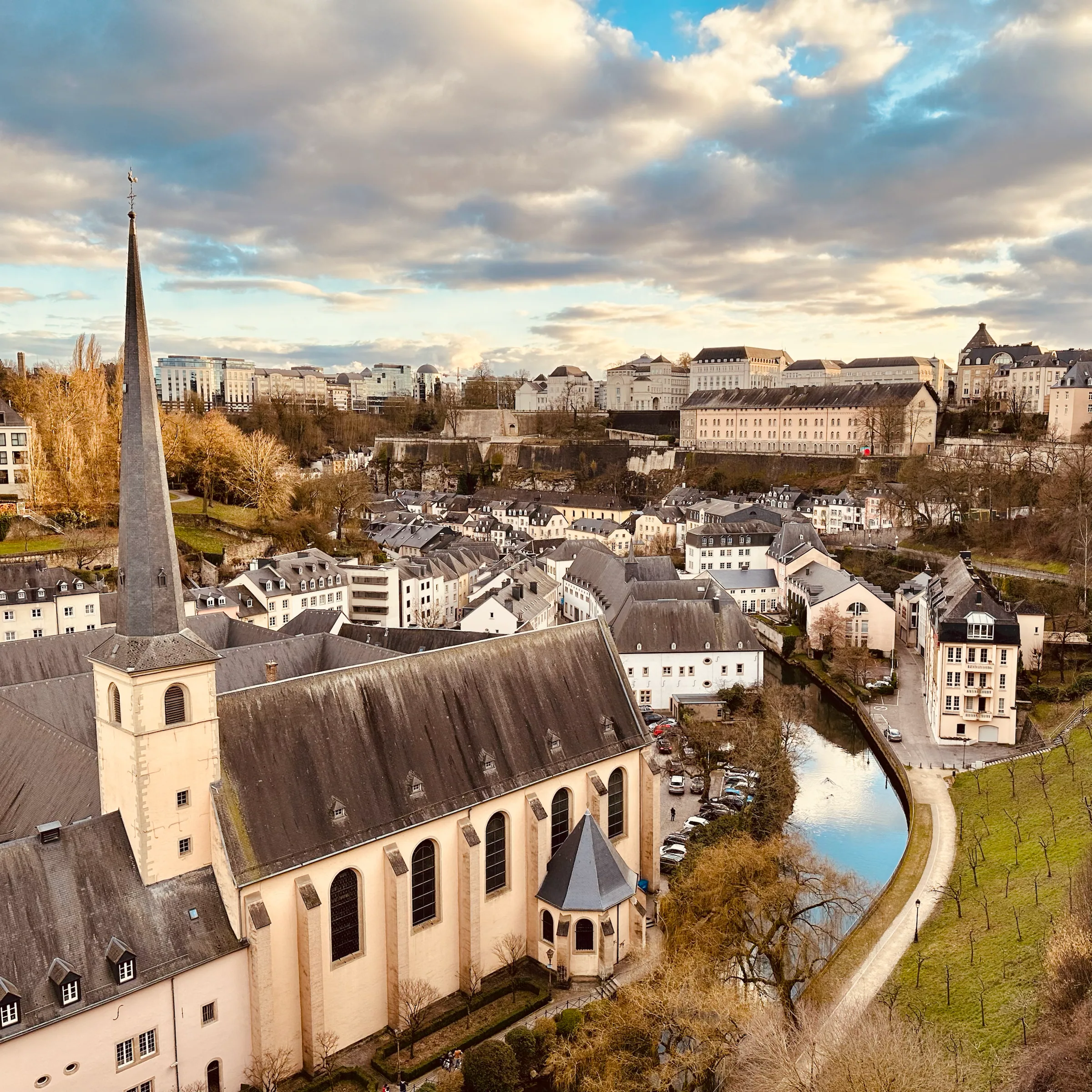 Luxembourg’s old town at sunset, Luxembourg
