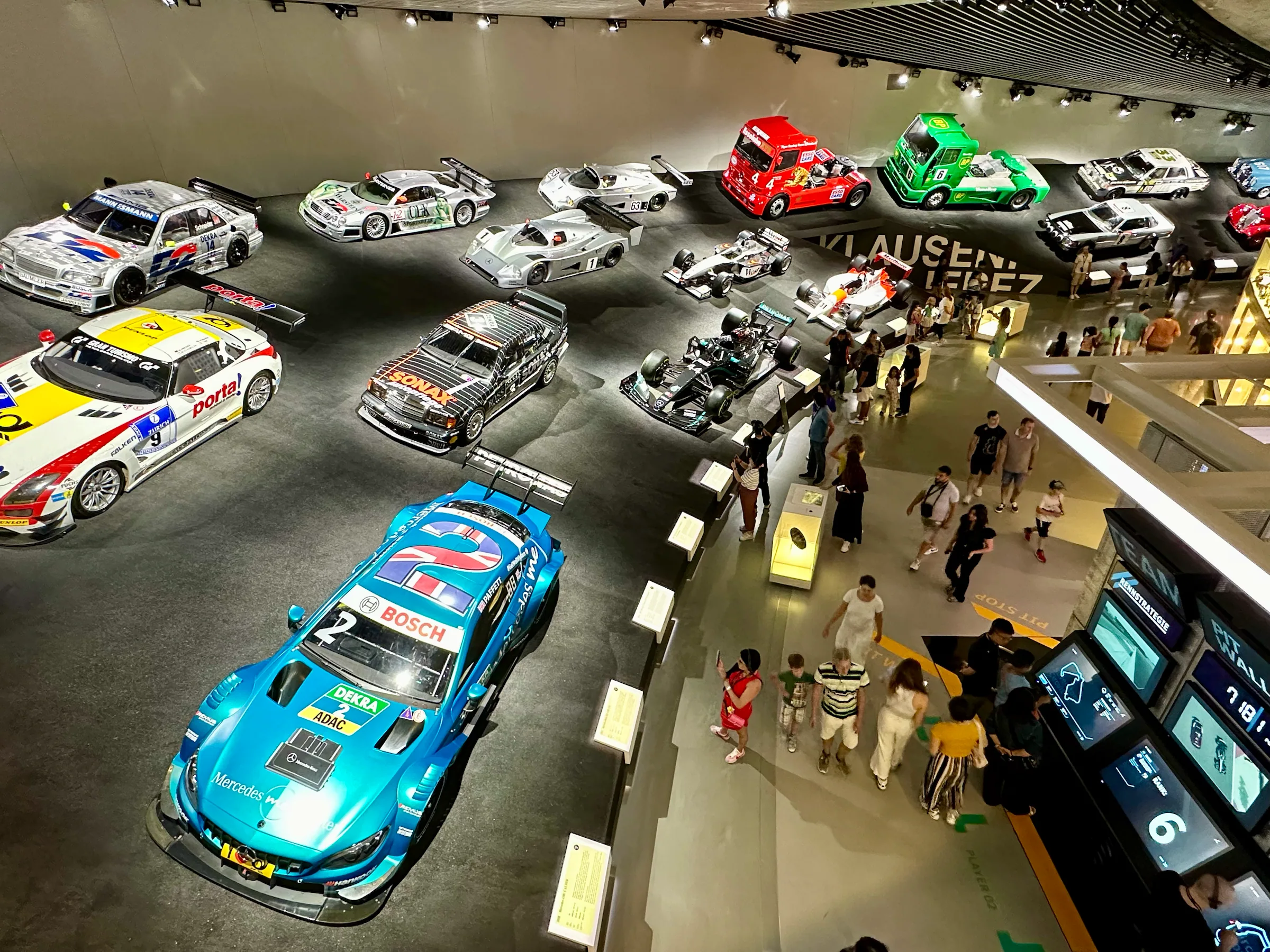 Racing cars displayed in a museum, Germany