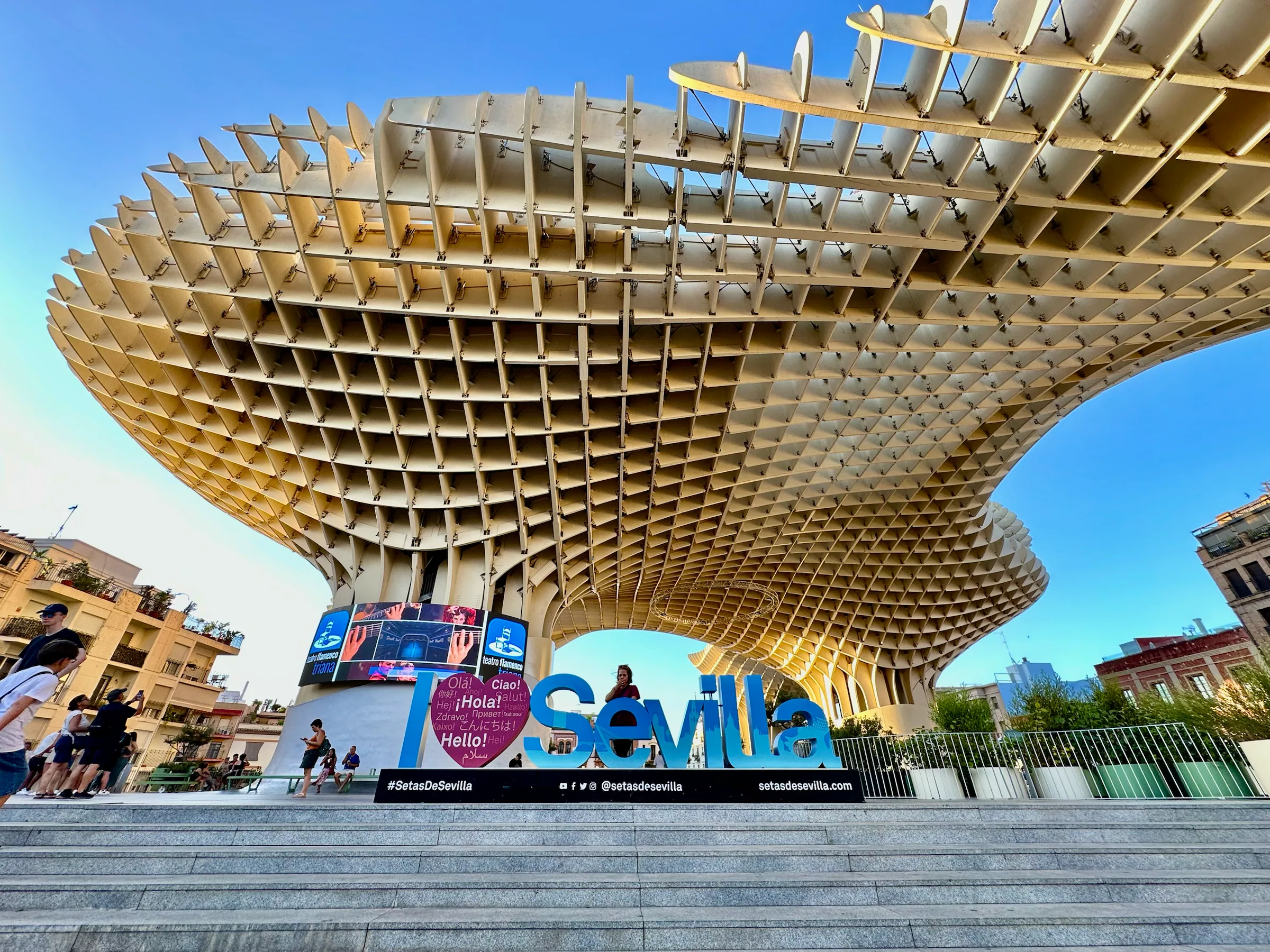 The wooden canopy of Metropol Parasol, Spain